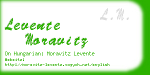 levente moravitz business card